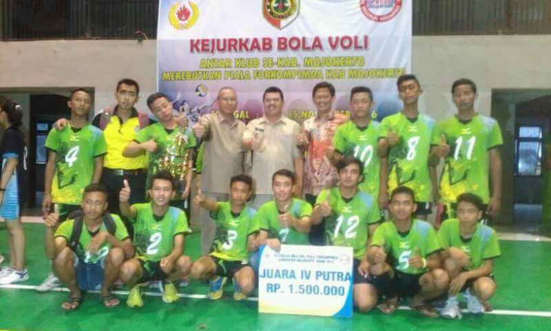Juara IV Putra KEJURKAB Bola Voli Antar Klub Se-Kabupaten Mojokerto Piala "FORKOMPIMDA" 2016